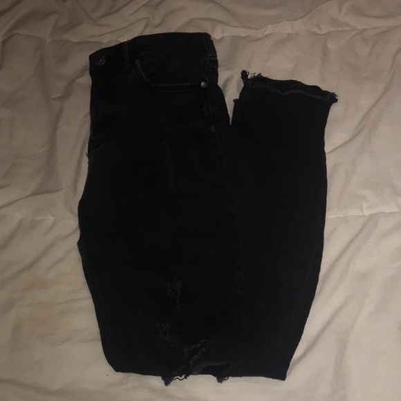 Black Ripped Skinny Jeans - Picture 1 of 7